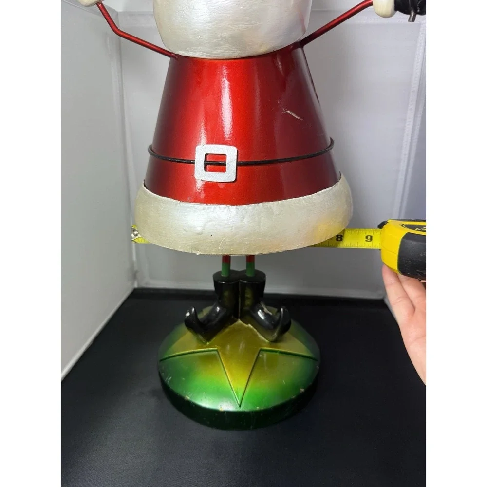 Vintage Style Metal Santa Claus Decor Wobble Bobble Body Collectible Festive 20